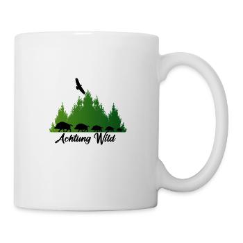 Attention game, rotting, forest, nature, eagles, wild boars - Mug - white - Right