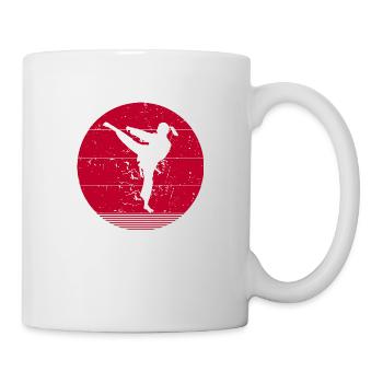 Karaté Vintage Japan Flag Girl | Karaté Martial Ar - Mug blanc - blanc - Droite