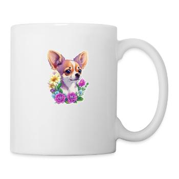 Chihuahua in Pastell - Tasse - Weiß - Rechts
