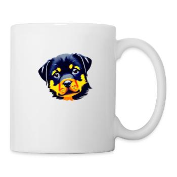 Rottweiler chiot chien Rottweiler chiot chiens - Mug blanc - blanc - Droite