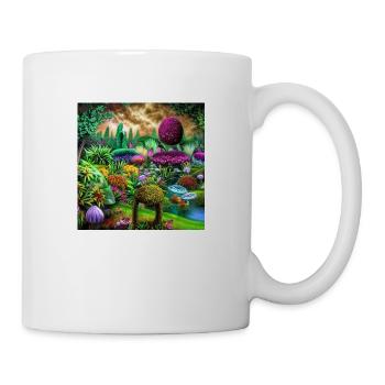 Futuristischer Garten - Tasse - Weiß - Rechts