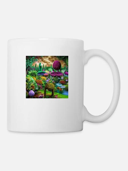 Futuristischer Garten - Tasse - Weiß