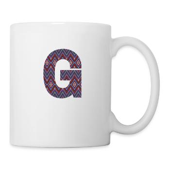 Monogram Letter G- geometric pattern - Mug - white - Right