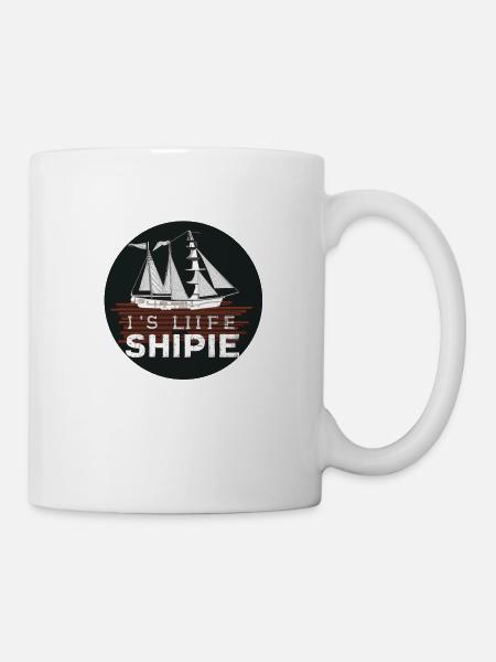 Design de navire avec slogan - Mug blanc - blanc