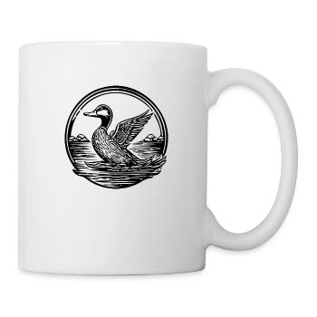 Ente Vögel Enten - Tasse - Weiß - Rechts