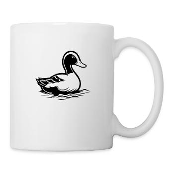 Ente Vögel Enten - Tasse - Weiß - Rechts