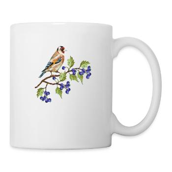 Bunter Vogel - Tasse - Weiß - Rechts
