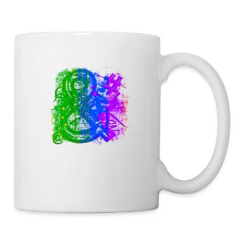 Graffiti style Splash hip hop colors painter color - Mug - white - Right
