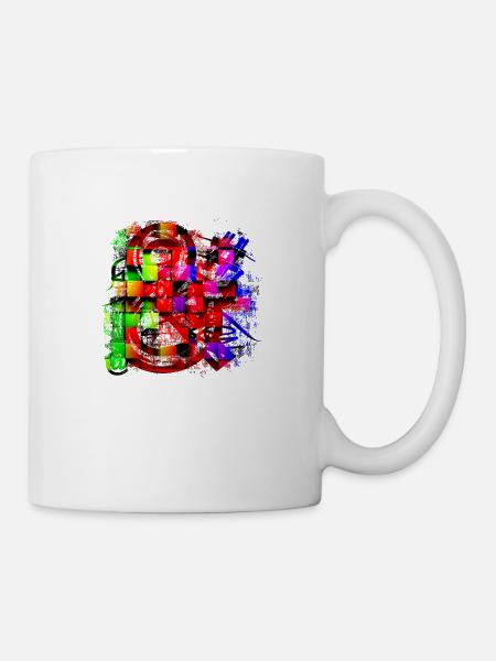 Graffiti style Splash hip hop couleurs peintre couleur - Mug blanc - blanc