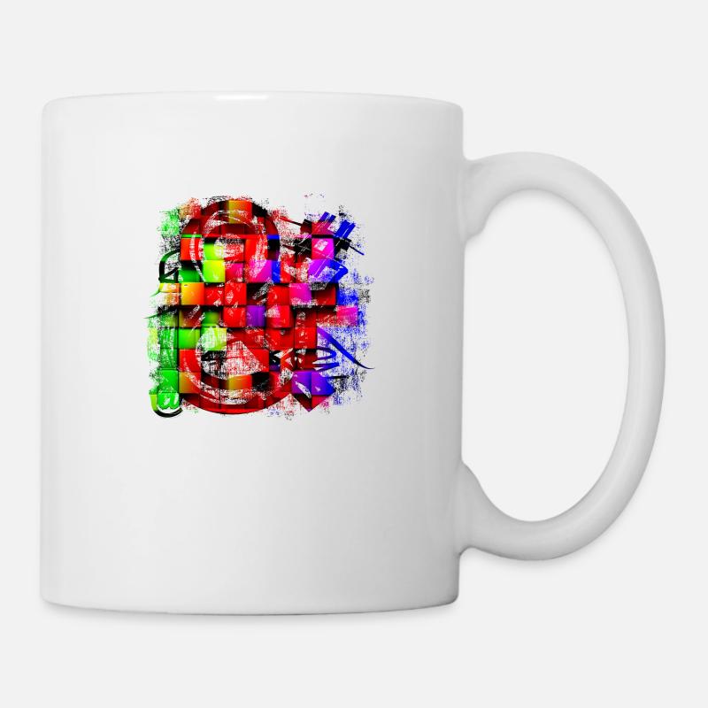 Graffiti style Splash hip hop couleurs peintre couleur - Mug blanc - blanc