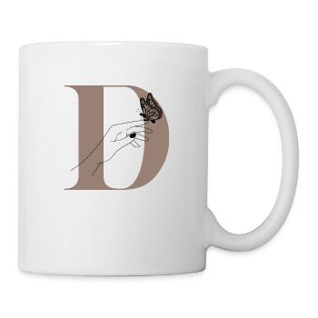 Magischer Schmetterlingsbuchstabe - Tasse - Weiß - Rechts