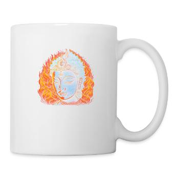 Neon - Buddha - Meditation in Flames - neg - Tasse - Weiß - Rechts