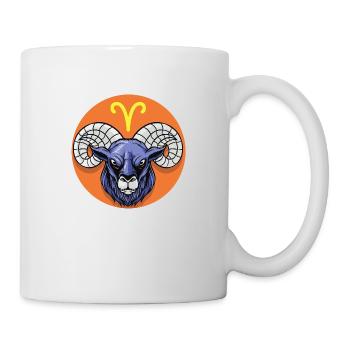 Zodiac - Star Sign - Aries - neg - Tasse - Weiß - Rechts