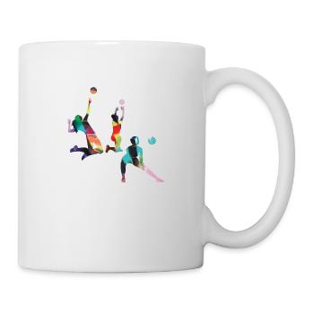 volley-ball,volleyballer,beachball,graffiti,coloré - Mug blanc - blanc - Droite
