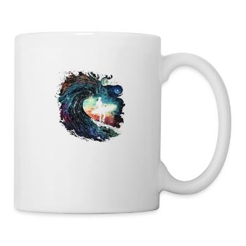 Surfer in der Galaxie - Tasse - Weiß - Rechts