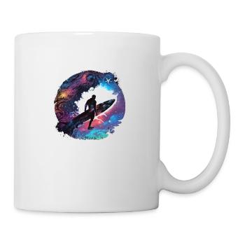 surfer on the galaxy - Mug - white - Right