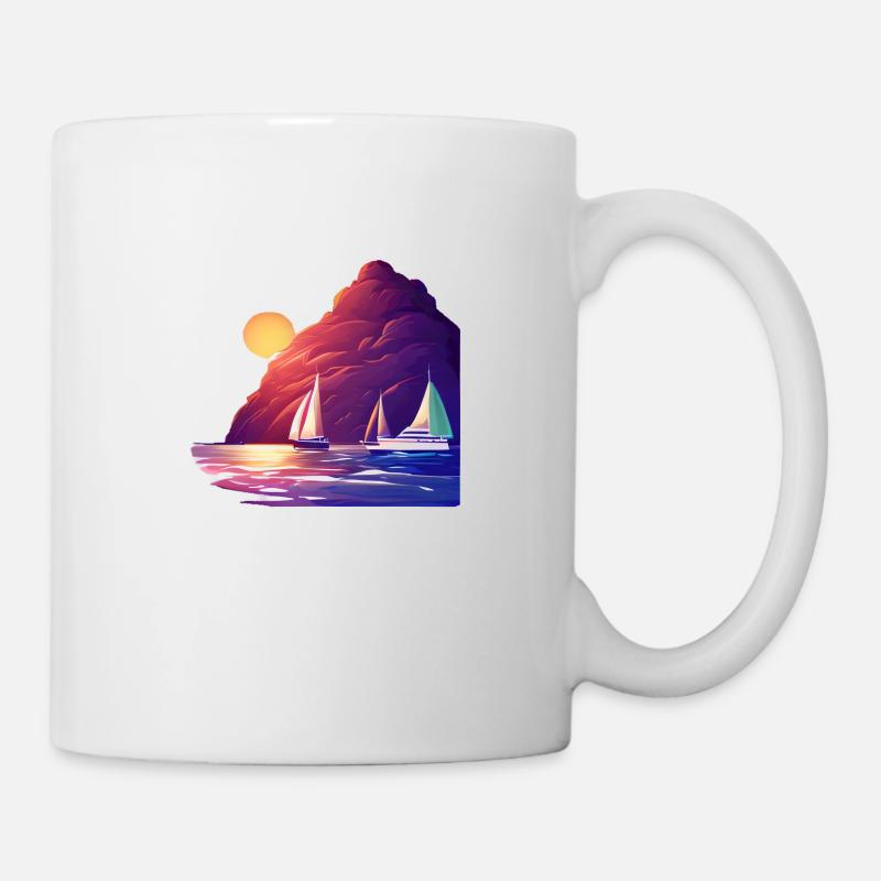 Sailing Sailboat Sailing Sailing Sailing Ship - Mug - white
