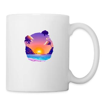 Soleil Vacances d’été Palm Island Palm Islands Beach - Mug blanc - blanc - Droite