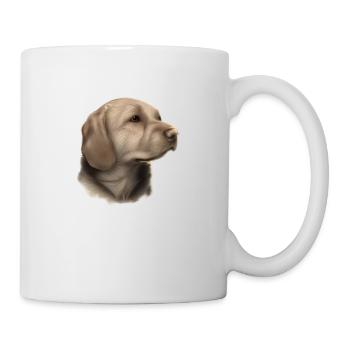 Labrador, propriétaire du chiot Labrador Retriever - Mug blanc - blanc - Droite