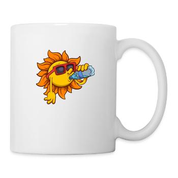 Cool Sun Character Drinking Water - Mug - white - Right