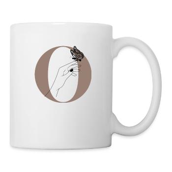 letter o magic butterfly - Mug - white - Right