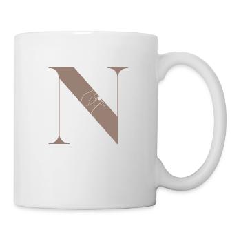 letter n magic butterfly - Mug - white - Right