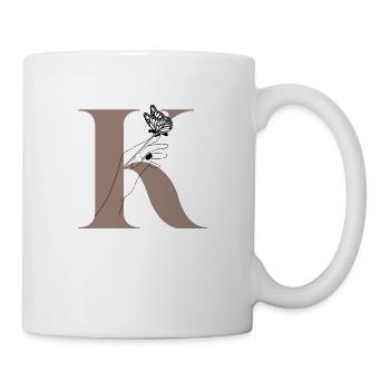 letter K Magic butterfly - Mug - white - Right