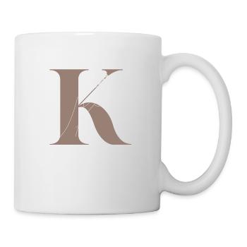 letter K Magic butterfly - Mug - white - Right