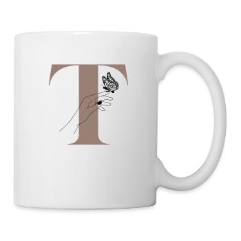 letter n magic butterfly - Mug - white - Right