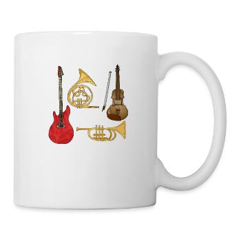 Musikinstrumente - Tasse - Weiß - Rechts