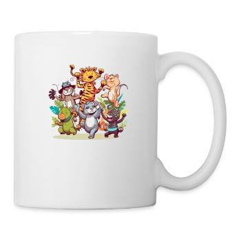 Les animaux en folie n°2 - Mug blanc - blanc - Droite