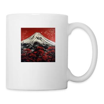 Die majestätische Schönheit des Mount Fuji - Tasse - Weiß - Rechts