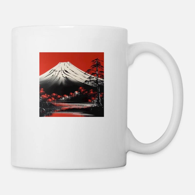 Romance de montagne sur le mont Fuji - Mug blanc - blanc