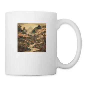 Japanese vintage landscape - Mug - white - Right