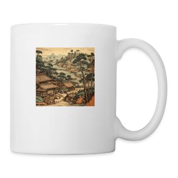 Japanese landscape motif - Mug - white - Right