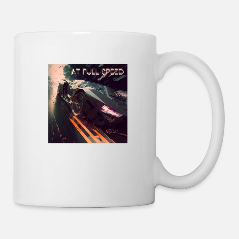 AT FULL SPEED - Mug blanc - blanc