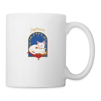 Saguittarius Zodiac Sign Cat - Tasse - Weiß - Rechts