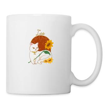 Leo Zodiac Sign Cat - Tasse - Weiß - Rechts