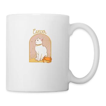 Cancer Zodiac Sign Cat - Tasse - Weiß - Rechts