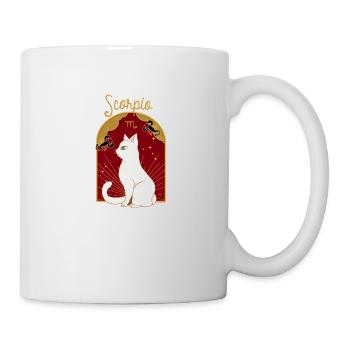 Scorpio Zodiac Sign Cat - Tasse - Weiß - Rechts