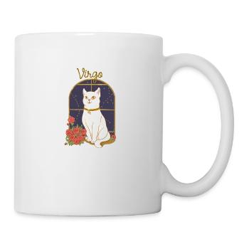Virgo Zodiac Sign Cat - Tasse - Weiß - Rechts