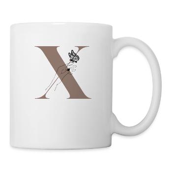 Letter x Magic butterfly - Mug - white - Right