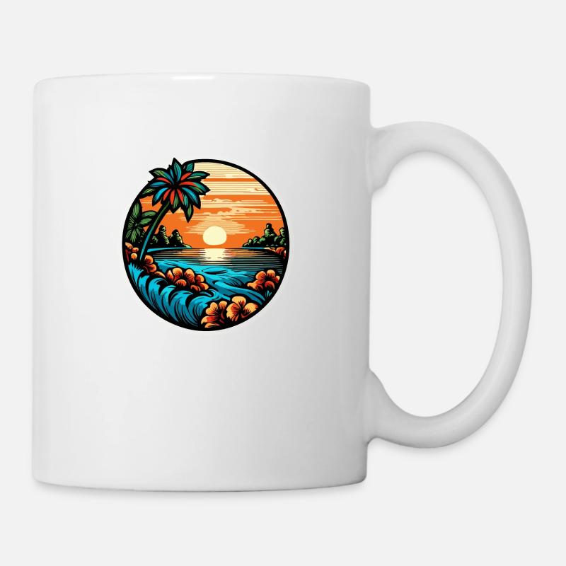 Surfing Sun - For sun worshippers and surfers - Mug - white