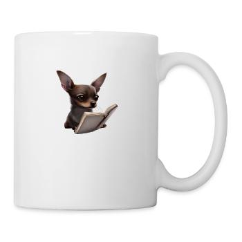 Chihuahua Dog Read Book Chihuahua Puppy Dogs - Mug - white - Right