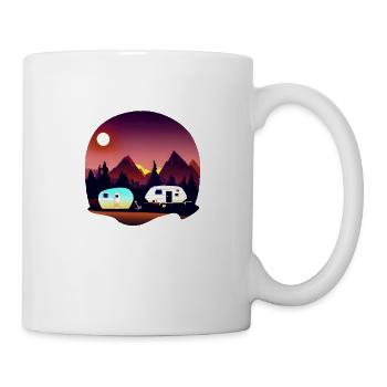 Camping Gift Caravan Camp Camping Camper Camping-car - Mug blanc - blanc - Droite