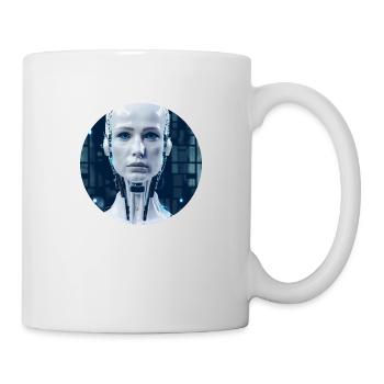 KI Robot/ Ai Roboter/ Cyborg/Cyberpunk - Mug - white - Right
