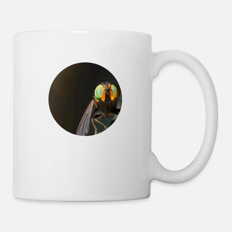 Mouche macro - Mug blanc - blanc