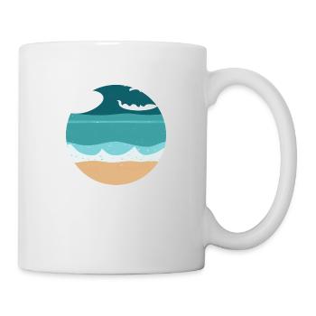 Beach with Waves Illustration - Mug - white - Right
