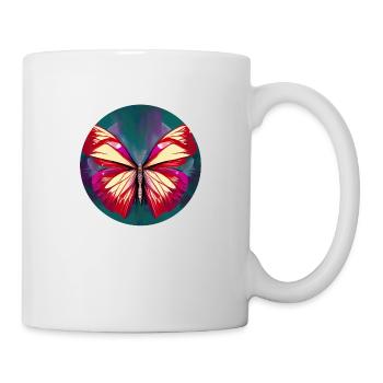 Abstract Butterfly - Illustration - Tasse - Weiß - Rechts