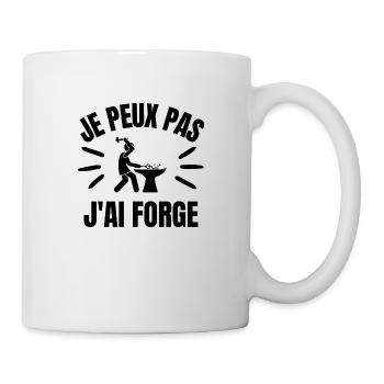 je peux pas j'ai forge - Mug blanc - blanc - Droite